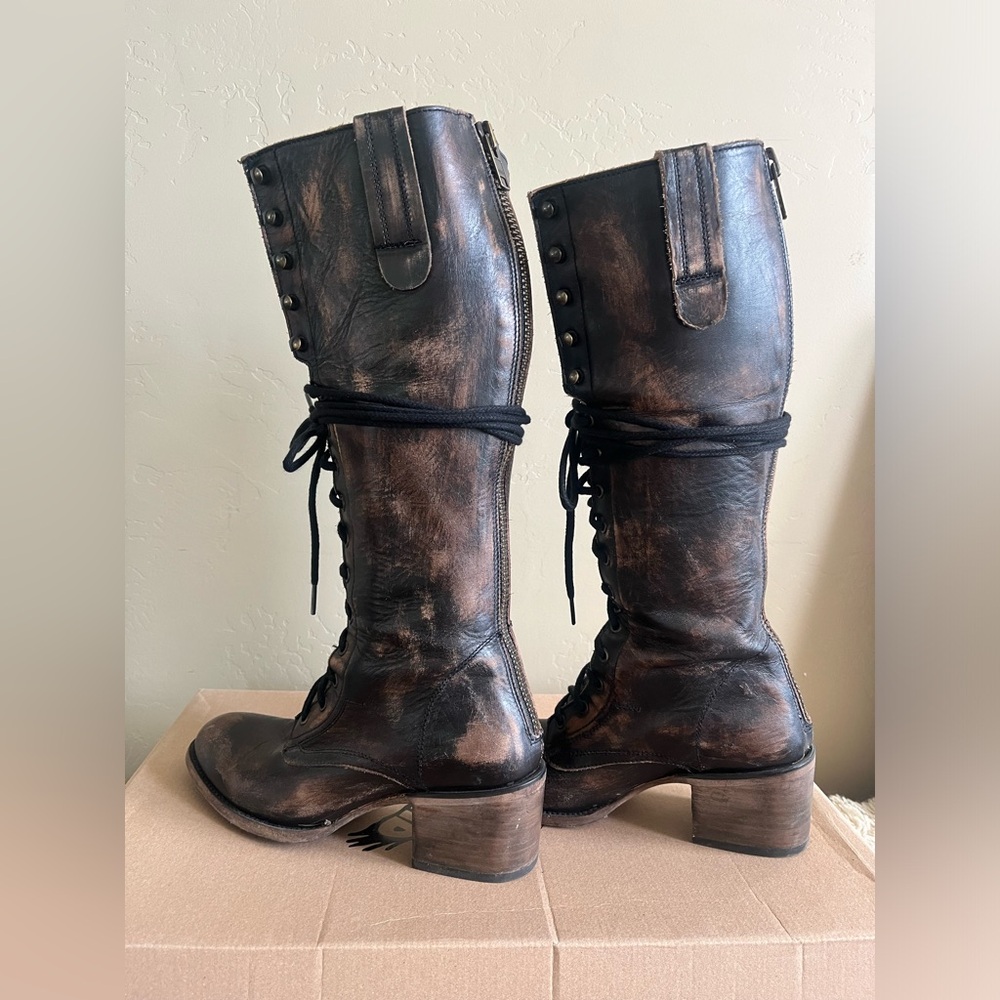 Freebird by Steven Dark Brown Lace-Up Boots - Grany - Size 10 - Picture 4 of 10